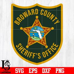Badge Broward county Sheriff's Officer svg eps dxf png file, digital download