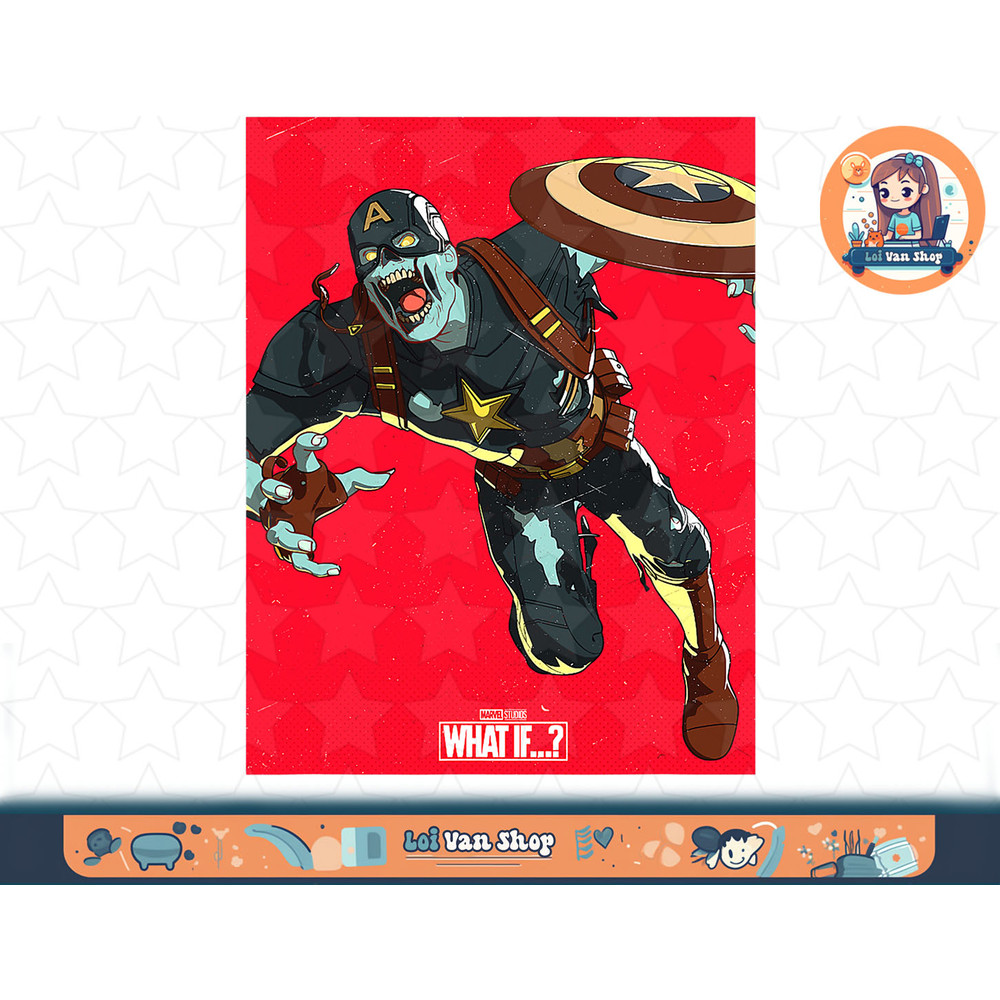 Marvel What If Captain America Zombie Comic Poster T-Shirt copy.jpg