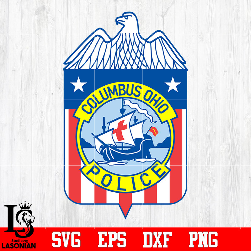 Badge Columbus Ohio Police svg eps dxf png file.jpg
