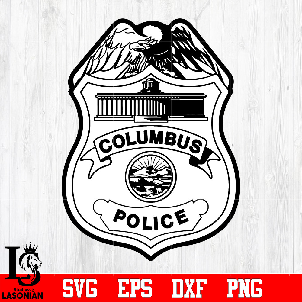 Badge Columbus Police svg eps dxf png file.jpg