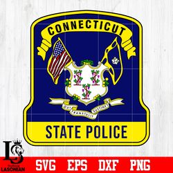 Badge Connecticut State police svg eps dxf png file ,Digital download