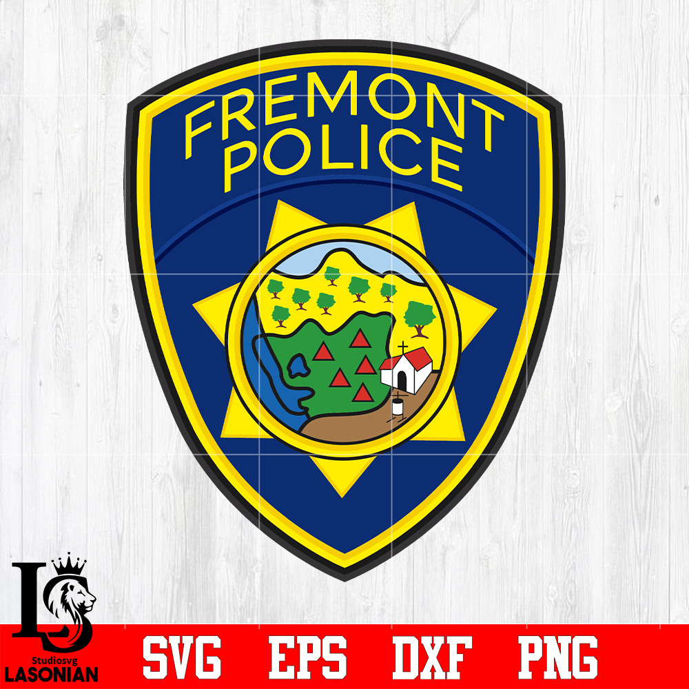 Badge Fremont police svg eps dxf png file.jpg