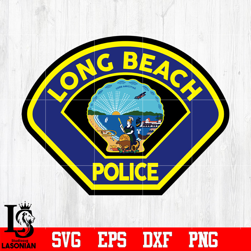 Badge Long Beach Police svg eps dxf png file.jpg