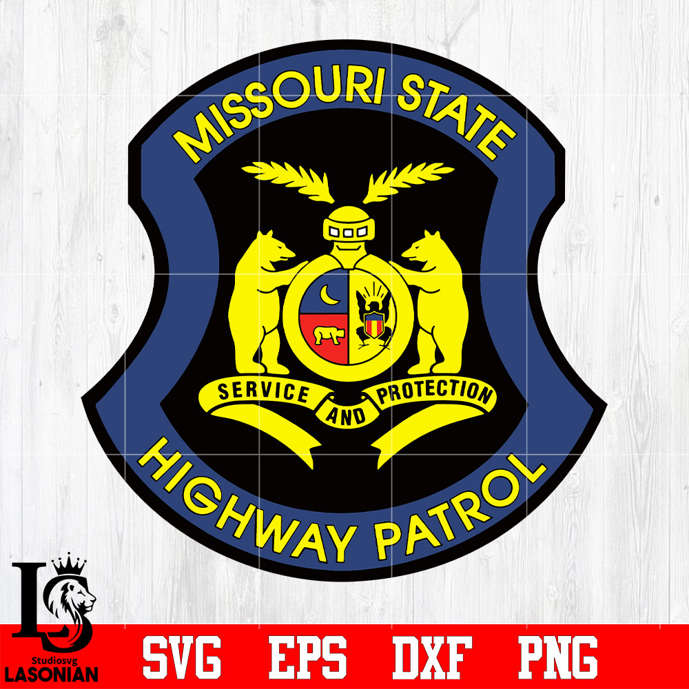 Badge Missouri state highway patrol Police svg eps dxf png file.jpg