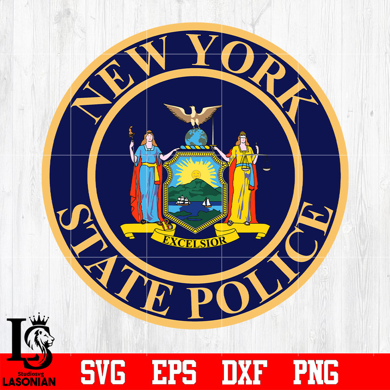 Badge New York State police svg eps dxf png file.jpg