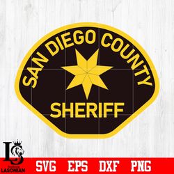 Badge San Diego County Sheriff svg eps dxf png file, digital download