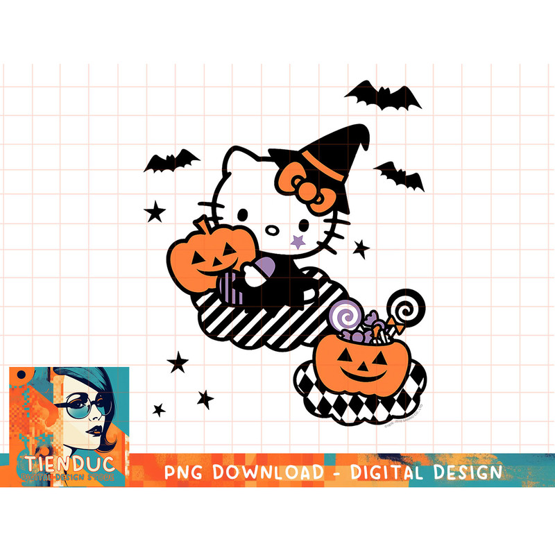 Hello Kitty Trick or Treat Halloween Tee Shirt copy.jpg