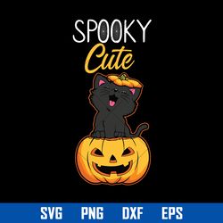 Spooky Cute Svg, Cat Pumpkin Halloween Svg, Halloween Svg, Png Dxf Eps Digital File