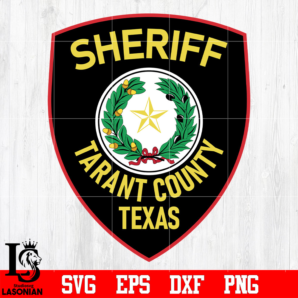 Badge Sheriff Tarrant County Texas svg eps dxf png file.jpg