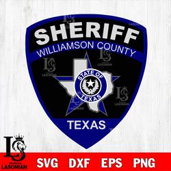 sheriff williamson county texas svg dxf eps png file, digital download