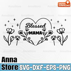 blessed mom mama libbey wrap svg, glass can full wrap svg, sunflower svg,leopard svg,shaped beer glass, mom svg, svg,cri
