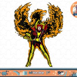 marvel x-men dark phoenix fire classic graphic t-shirt t-shirt copy png