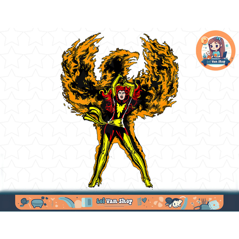 Marvel X-Men Dark Phoenix Fire Classic Graphic T-Shirt T-Shirt copy.jpg
