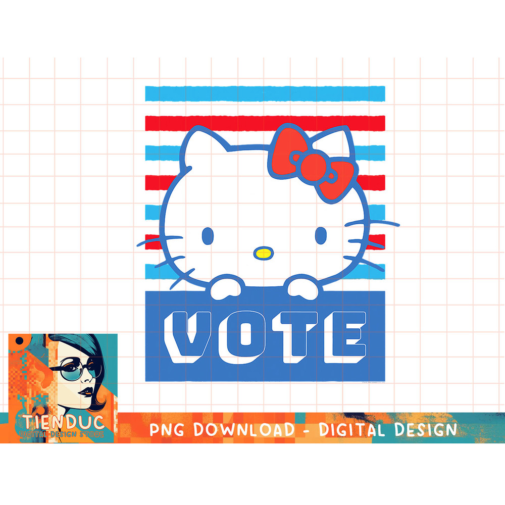 Hello Kitty Vote Stripes T-Shirt copy.jpg