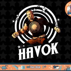 marvel x-men havok intimidating stance warp graphic t-shirt t-shirt copy png