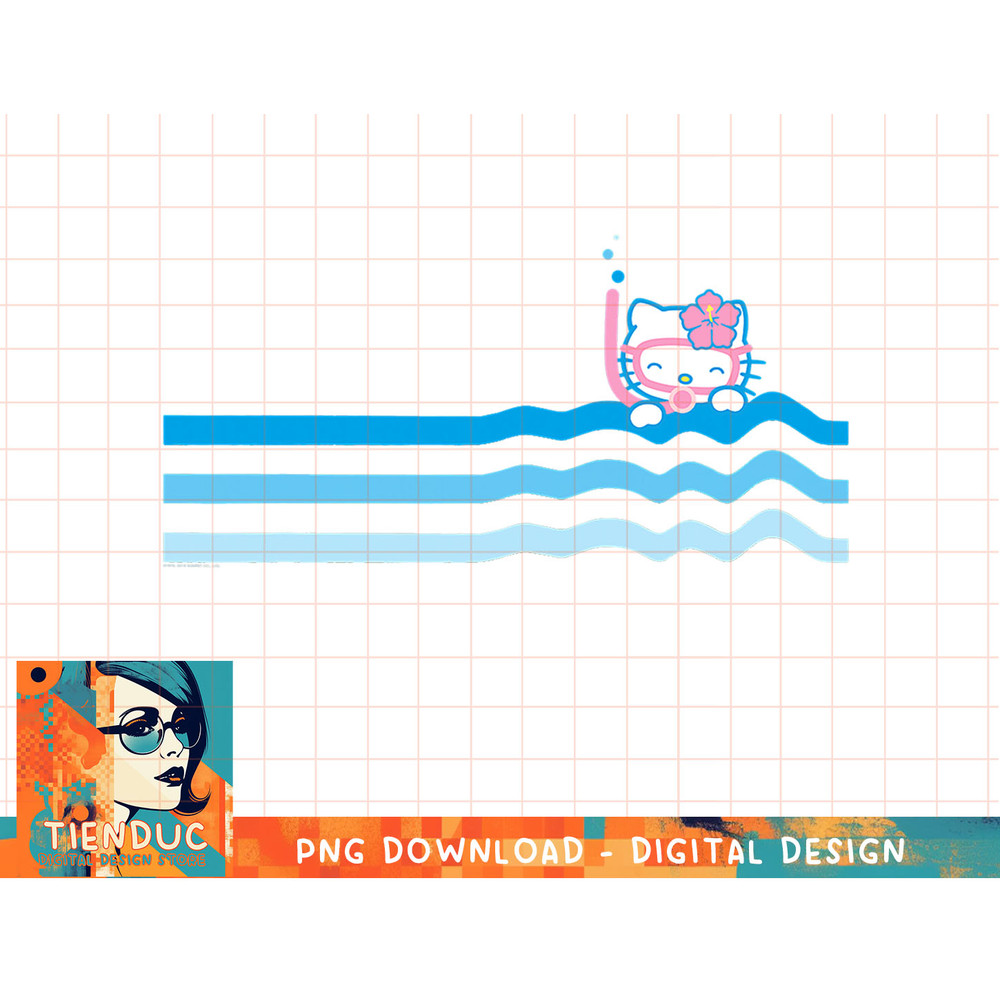 Hello Kitty Wave Ocean Beach Scuba Snorkel T-Shirt copy.jpg