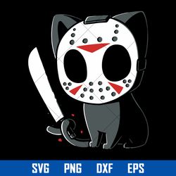 cat jason voorhees svg, jason voorhees svg, halloween svg, png dxf eps digital file
