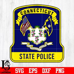 badge connecticut state police svg eps dxf png file ,digital download
