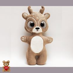 Personalised Cute Christmas deer Stuffed toy ,Super cute personalised soft plush toy, Personalised Gift