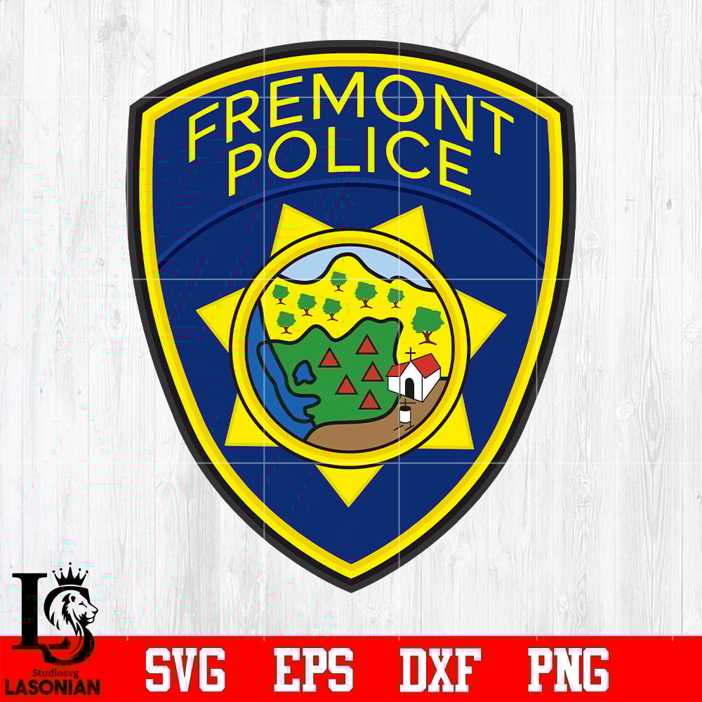 Badge Fremont police svg eps dxf png file.jpg