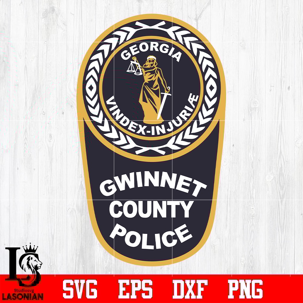 Badge Gwinnett County Police svg eps dxf png file.jpg