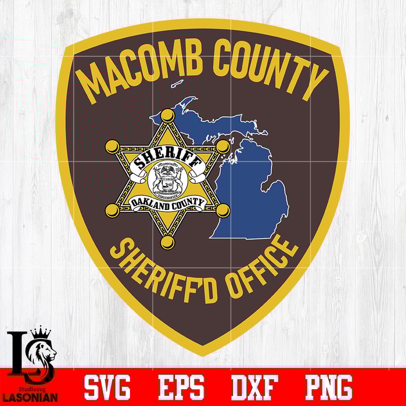 Badge Macomb county Sheriff's Office svg eps dxf png file.jpg