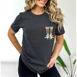 blue dog and iced coffee t-shirt, bluey mama shirt, dog mama shirt, mum life bluey t-shirt, bluey matching family shirt,