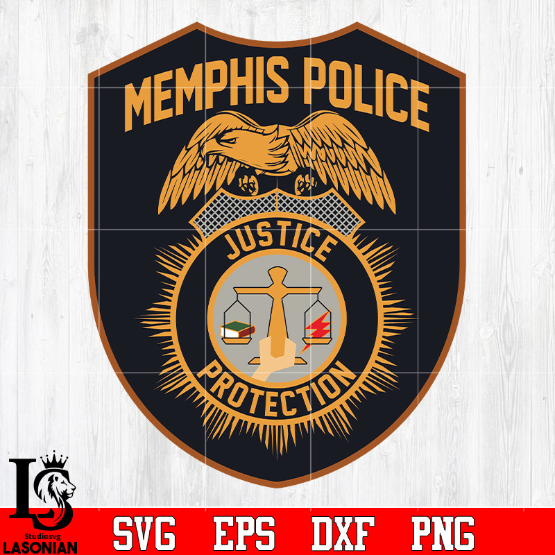 Badge Police memphis Justice Porotection svg eps png dxf file.jpg