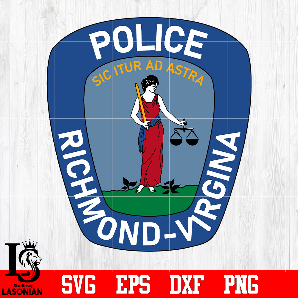 Badge Police Richmond virgina svg eps dxf png file.jpg