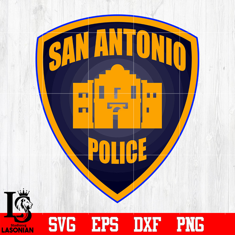 Badge San Antonio Police svg eps dxf png file.jpg