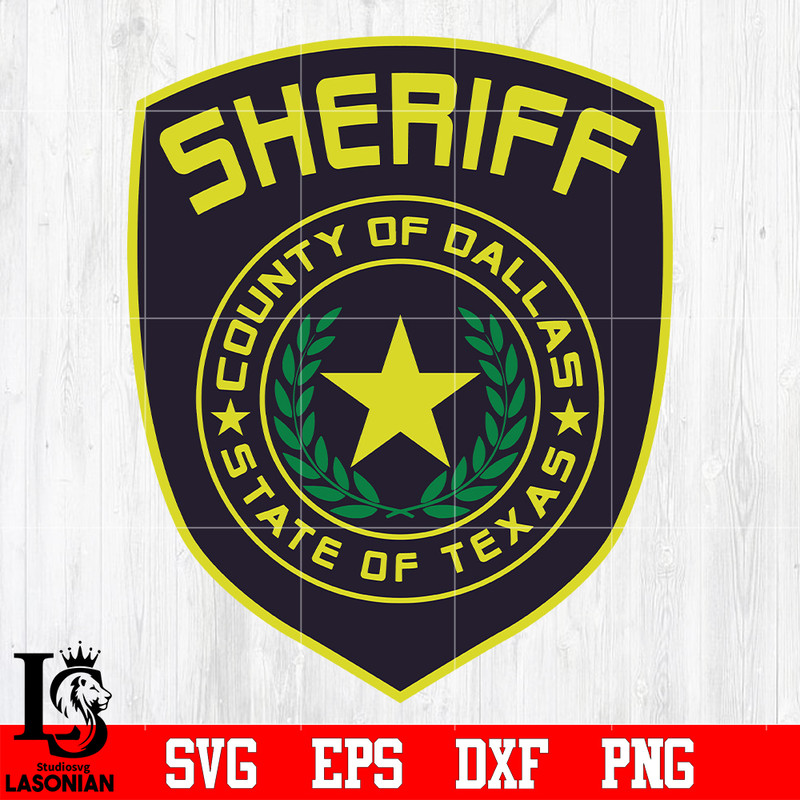 Badge Sheriff County Of Dalls State Of Texas svg eps dxf png file.jpg