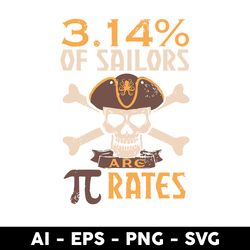 3.14 of sailors are pirates svg, pi rates svg - digital file