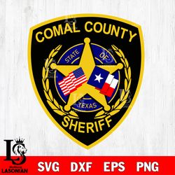 sheriff comal county svg dxf eps png file, digital download