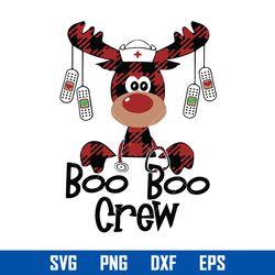 boo boo crew svg, reindeer nurse svg, halloween svg, png dxf eps digital file
