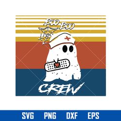 boo boo crew svg, ghost nurse halloween svg, halloween svg, png dxf eps digital file