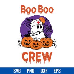 ghost boo boo crew svg, ghost halloween svg, halloween svg, png dxf eps digital file
