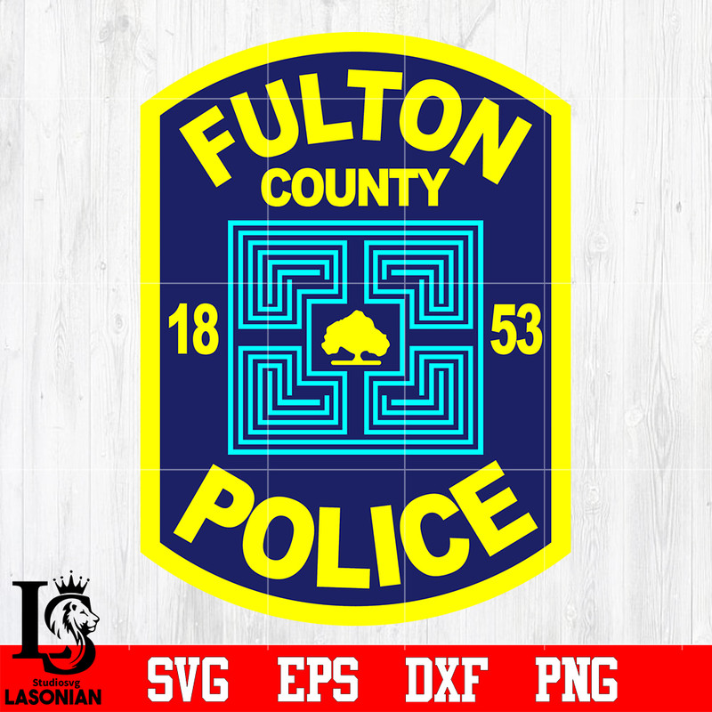 Badge Fulton County Police svg eps dxf png file.jpg