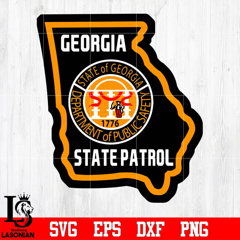 Badge Georgia state patrol Police svg eps dxf png file.jpg
