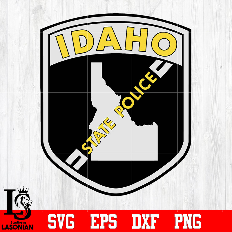 Badge Idaho state Police svg eps dxf png file.jpg
