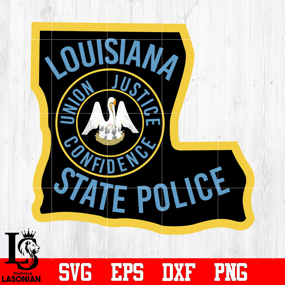 Badge Louisiana Union justice confidence state police svg eps dxf png file.jpg