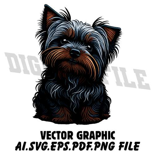 Yorkie AI.EPS.PDF.SVG.PNG DOWNLOAD DIGITAL File