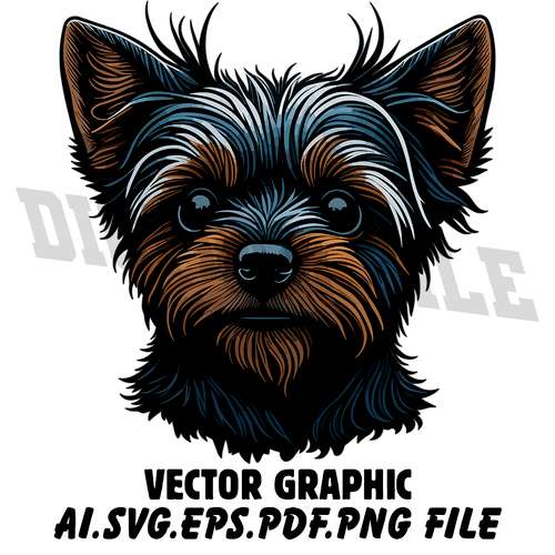 Yorkie AI.EPS.PDF.SVG.PNG DOWNLOAD DIGITAL File