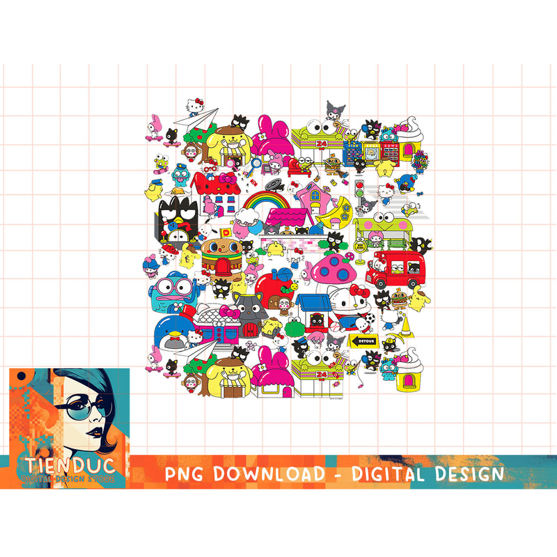 Hello Sanrio Hello Kitty City Scene Tee Shirt copy.jpg