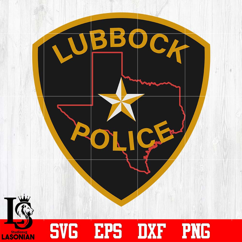Badge Police Lubbock svg eps dxf png file.jpg