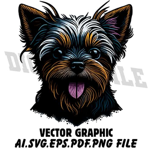 Yorkie AI.EPS.PDF.SVG.PNG DOWNLOAD DIGITAL File