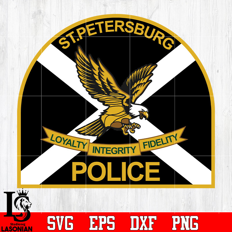 Badge Police ST Petersburg loyalty integrity fidelity svg eps png dxf file.jpg