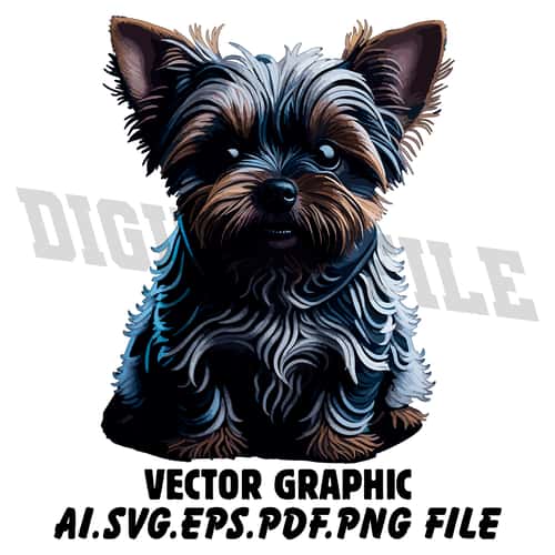 Yorkie AI.EPS.PDF.SVG.PNG DOWNLOAD DIGITAL File