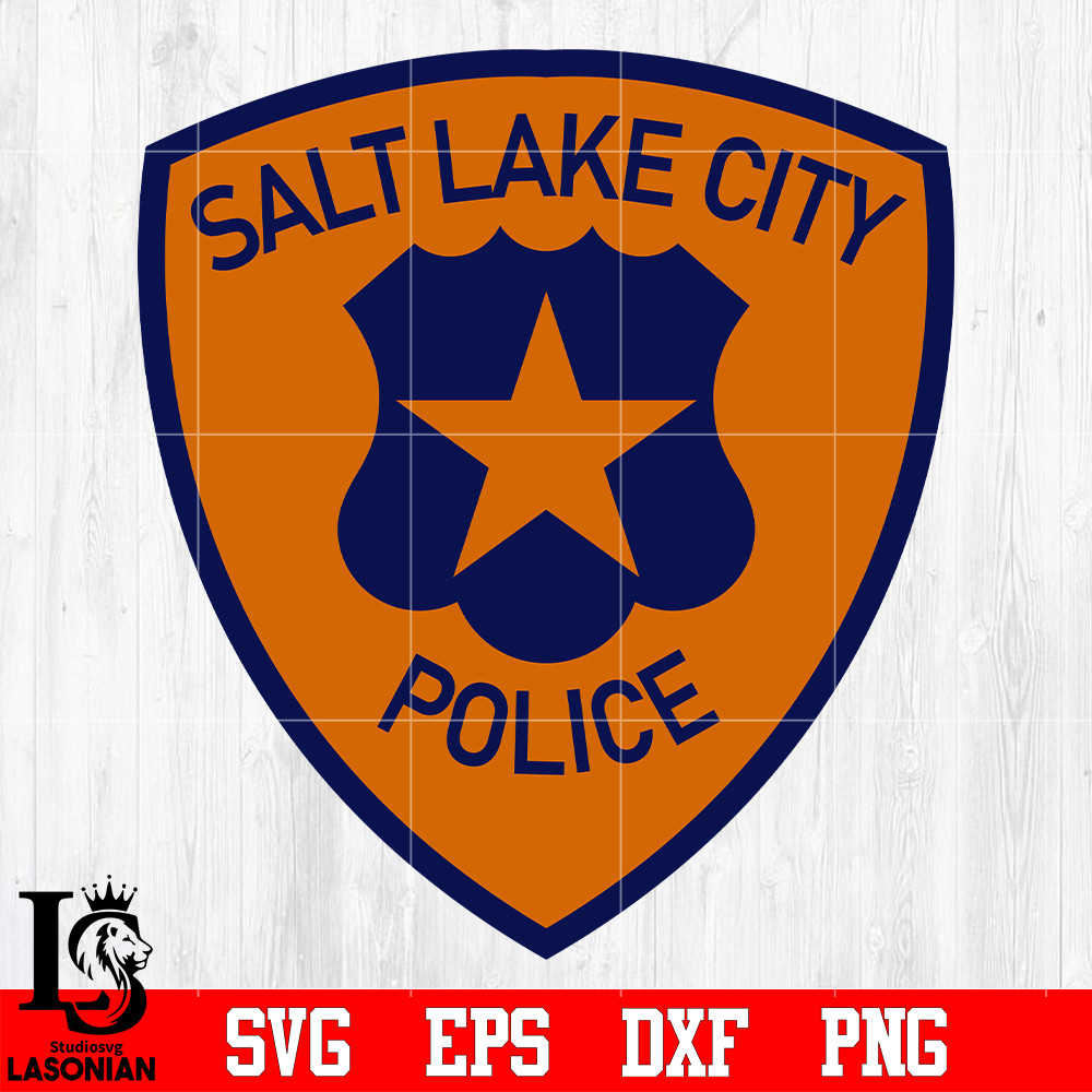 Badge Salt Lake City Police svg eps dxf png file.jpg