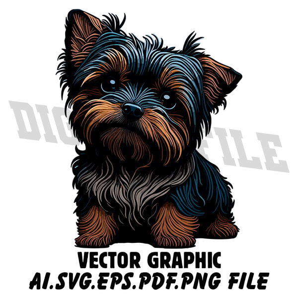 Yorkie Svg File Yorkie AI.EPS.PDF.SVG.PNG DOWNLOAD DIGITAL File Vector Desig | Inspire ...
