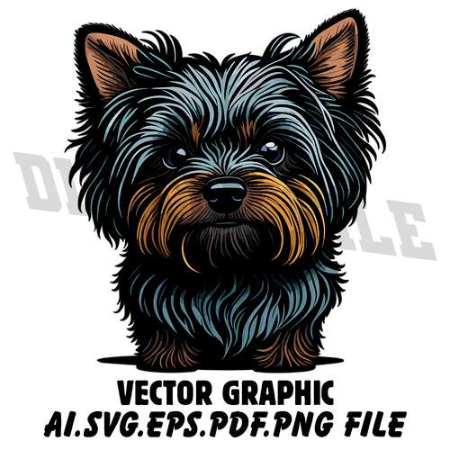 Yorkie AI.EPS.PDF.SVG.PNG DOWNLOAD DIGITAL File Vector Design